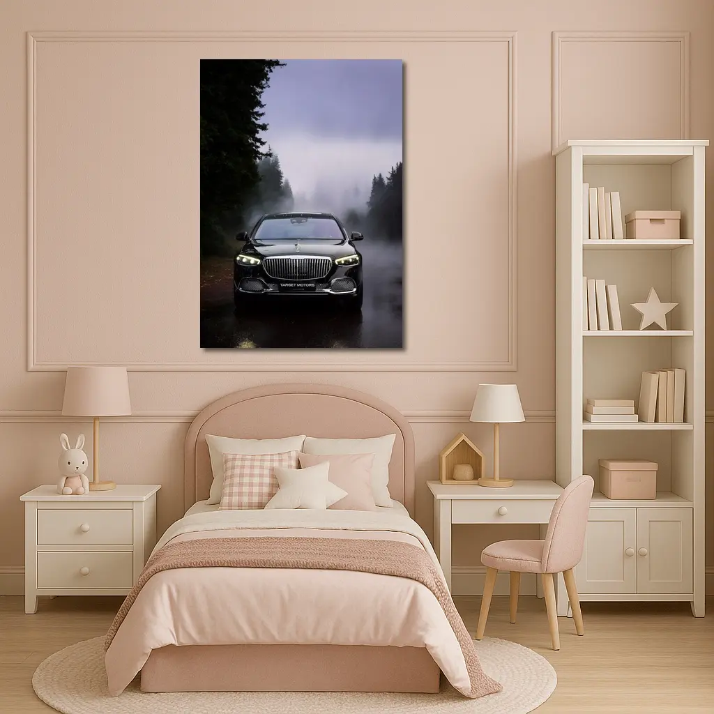 Mercedes Maybach S Class Foggy Mountain Road – Wall Art