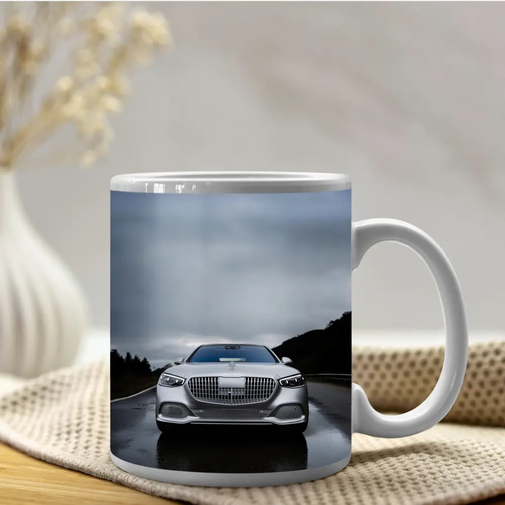 Mercedes Maybach S Class Wet Road Overcast – Mugs