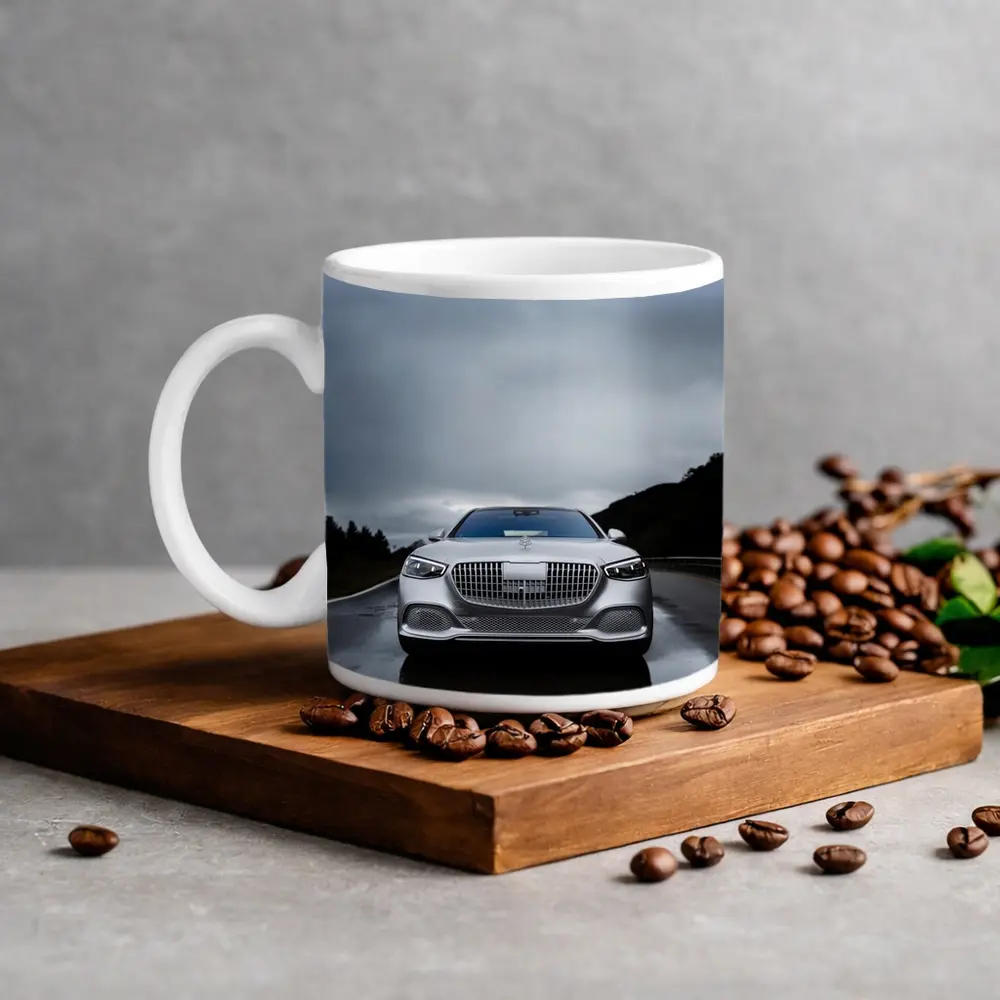 Mercedes Maybach S Class Wet Road Overcast – Mugs