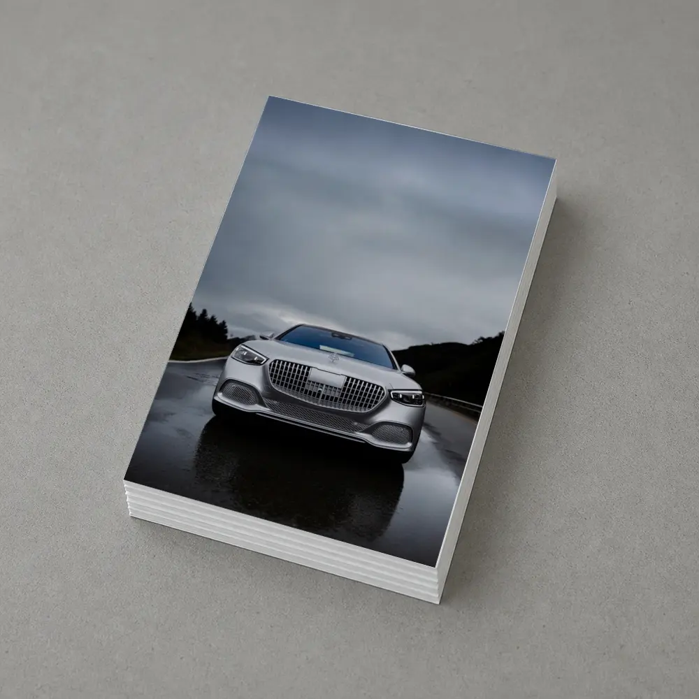 Mercedes Maybach S Class Wet Road Overcast – Postcards