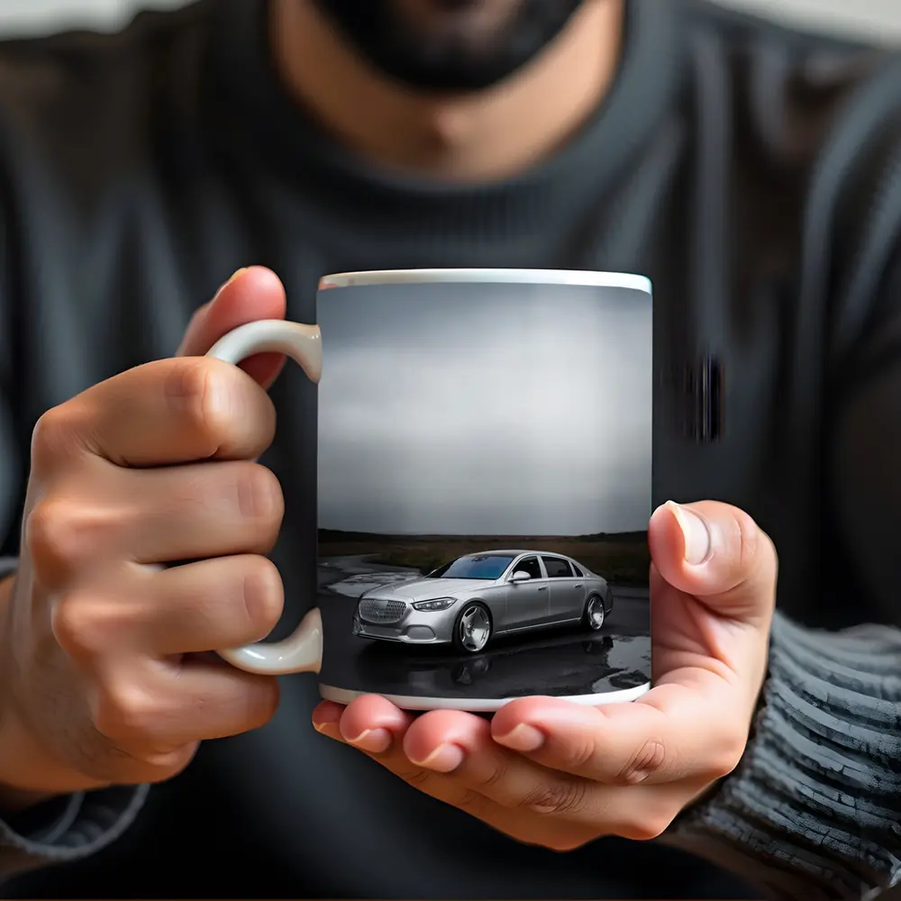 Mercedes Maybach S Class Wet Overcast Road – Mugs
