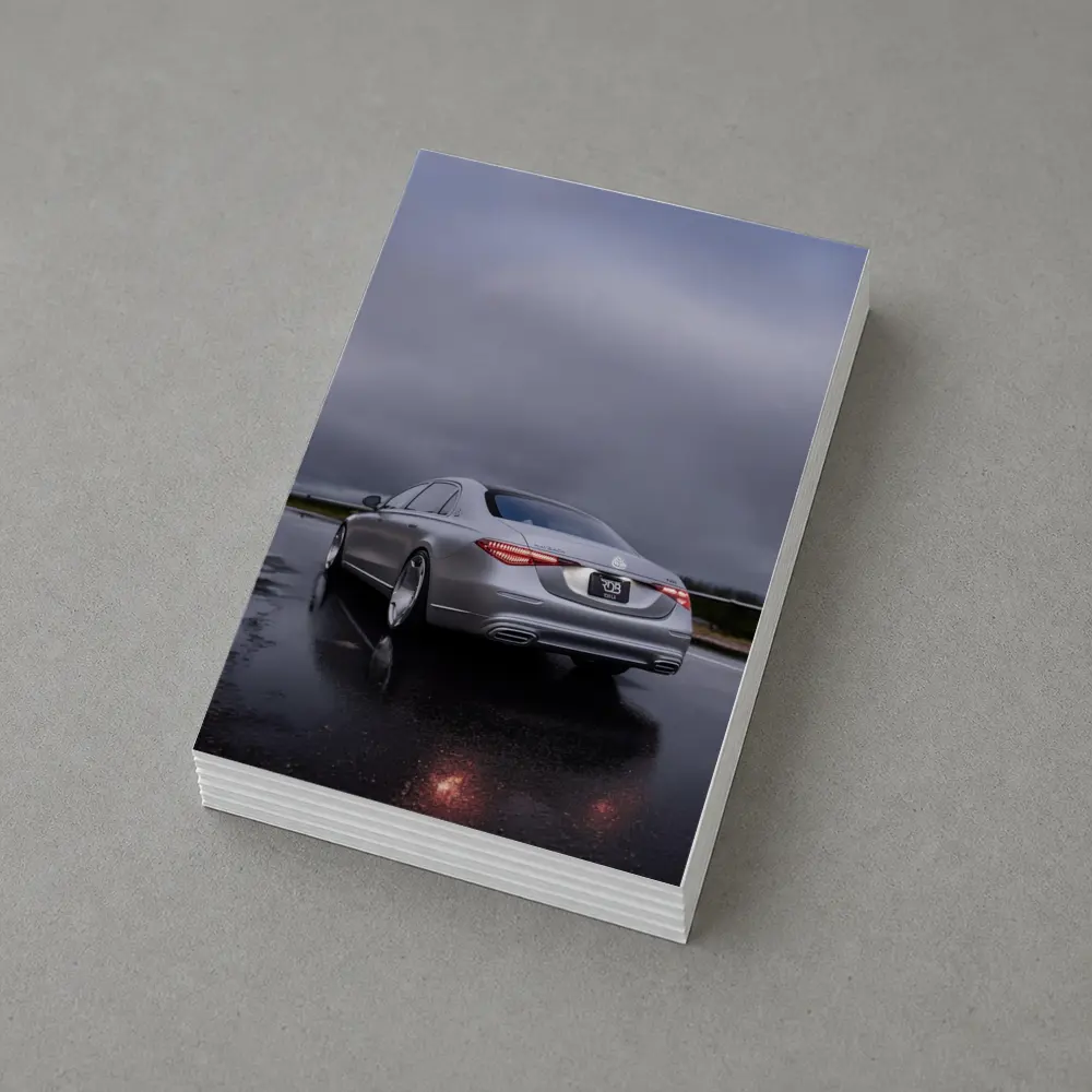 Mercedes Maybach S Class Rainy Wet Road – Postcards