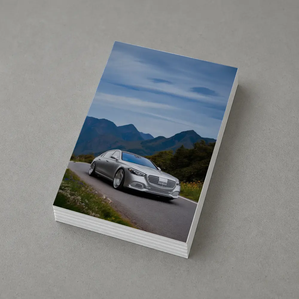 Mercedes Maybach S Class Mountain Road Silver – Postcards