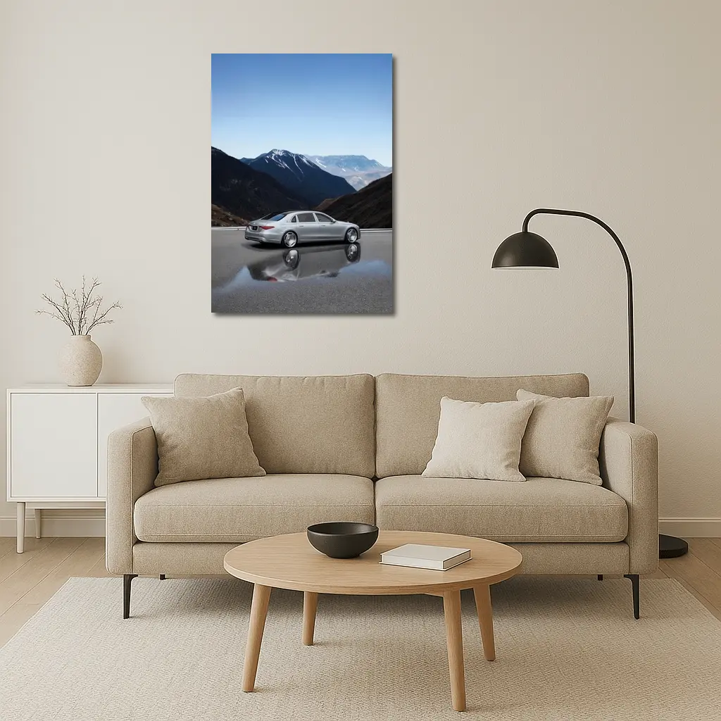 Mercedes Maybach S Class Silver Mountain Road – Wall Art