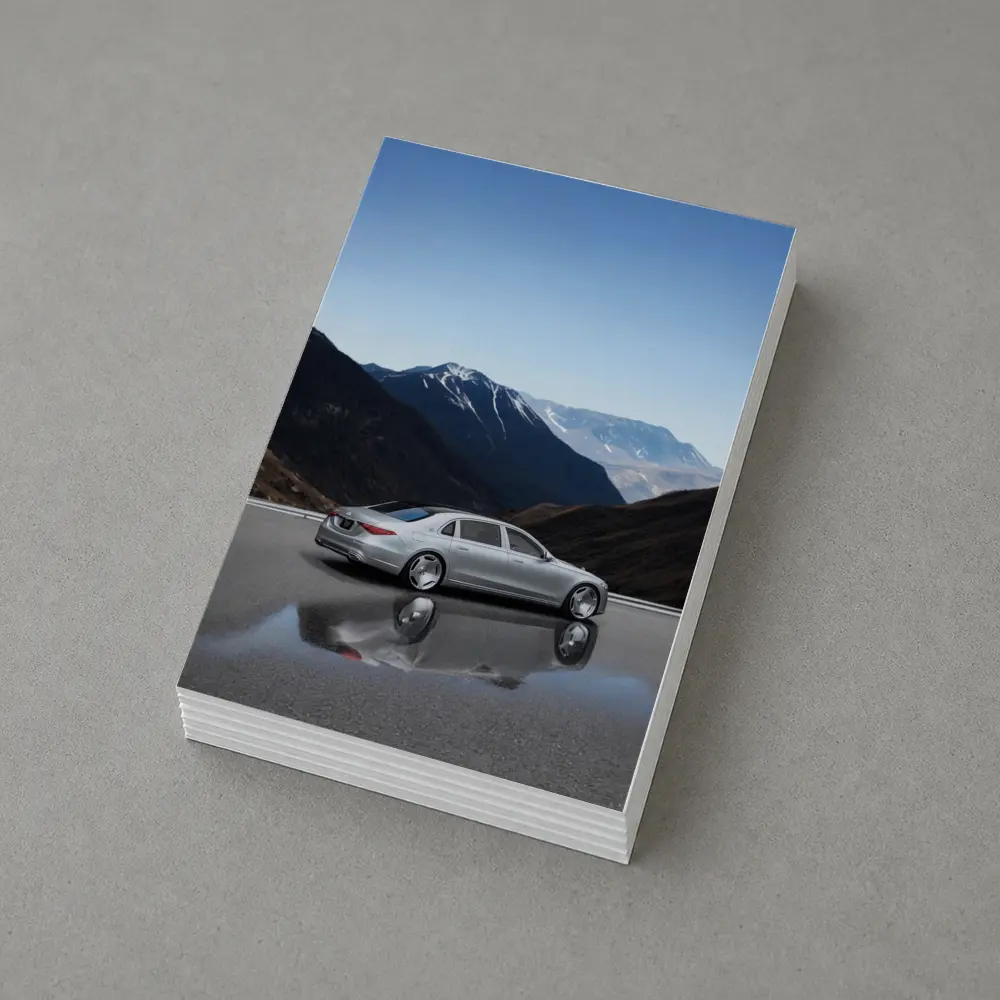 Mercedes Maybach S Class Silver Mountain Road – Postcards