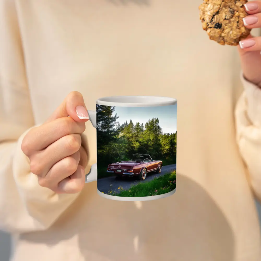 Mercedes SL Classic Convertible Forest Road – Mugs