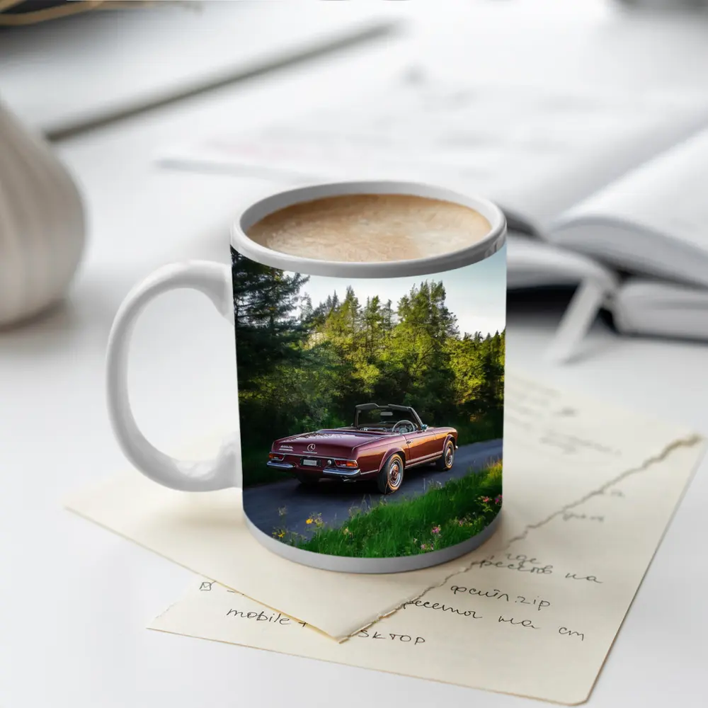 Mercedes SL Classic Convertible Forest Road – Mugs