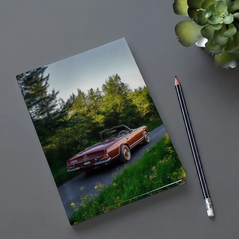 Mercedes SL Classic Convertible Forest Road – Notebooks