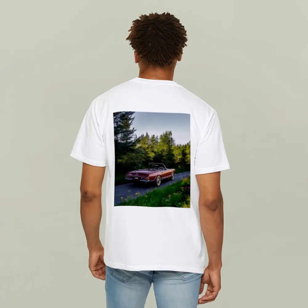 Mercedes SL Classic Convertible Forest Road – T-Shirts