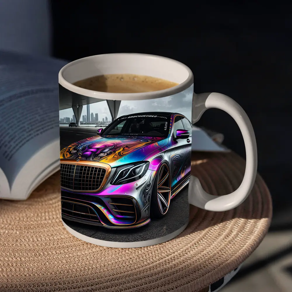 Mercedes S Class Colorful Custom Wrap Art – Mugs