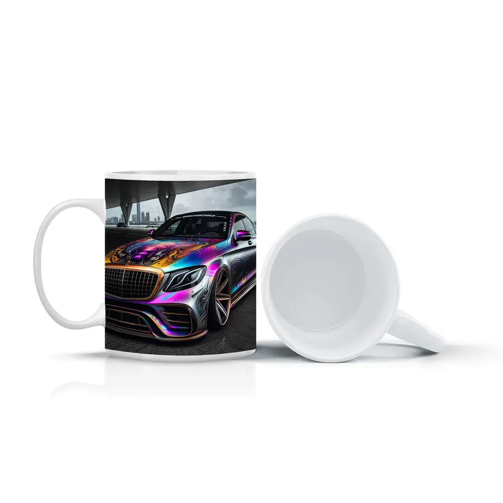 Mercedes S Class Colorful Custom Wrap Art – Mugs