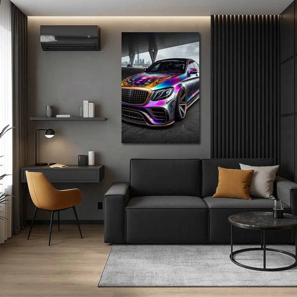 Mercedes S Class Colorful Custom Wrap Art – Wall Art