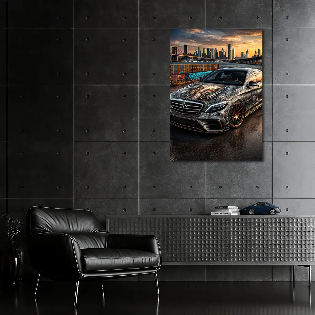 Mercedes S Class Custom Tattoo Art City – Wall Art