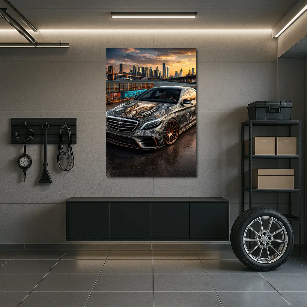 Mercedes S Class Custom Tattoo Art City – Wall Art