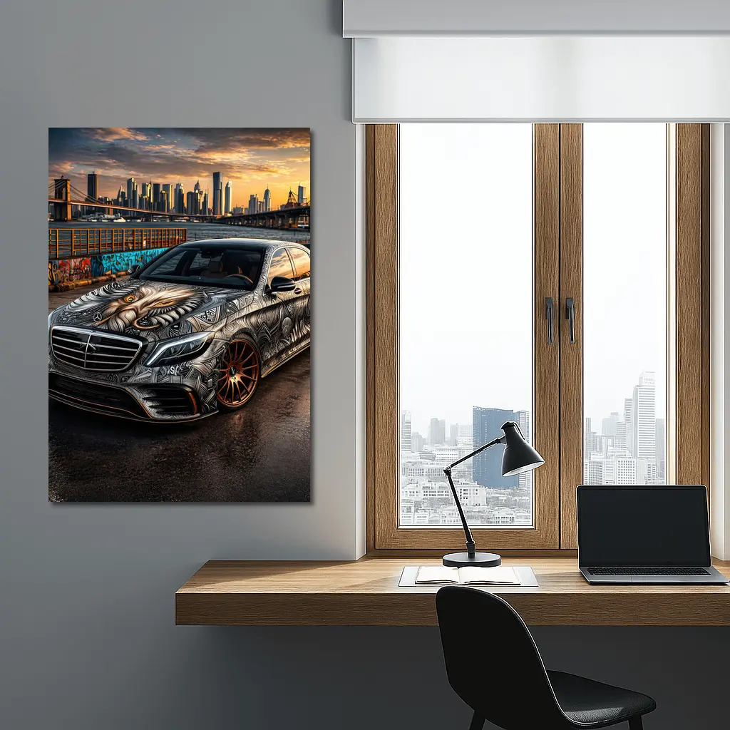 Mercedes S Class Custom Tattoo Art City – Wall Art