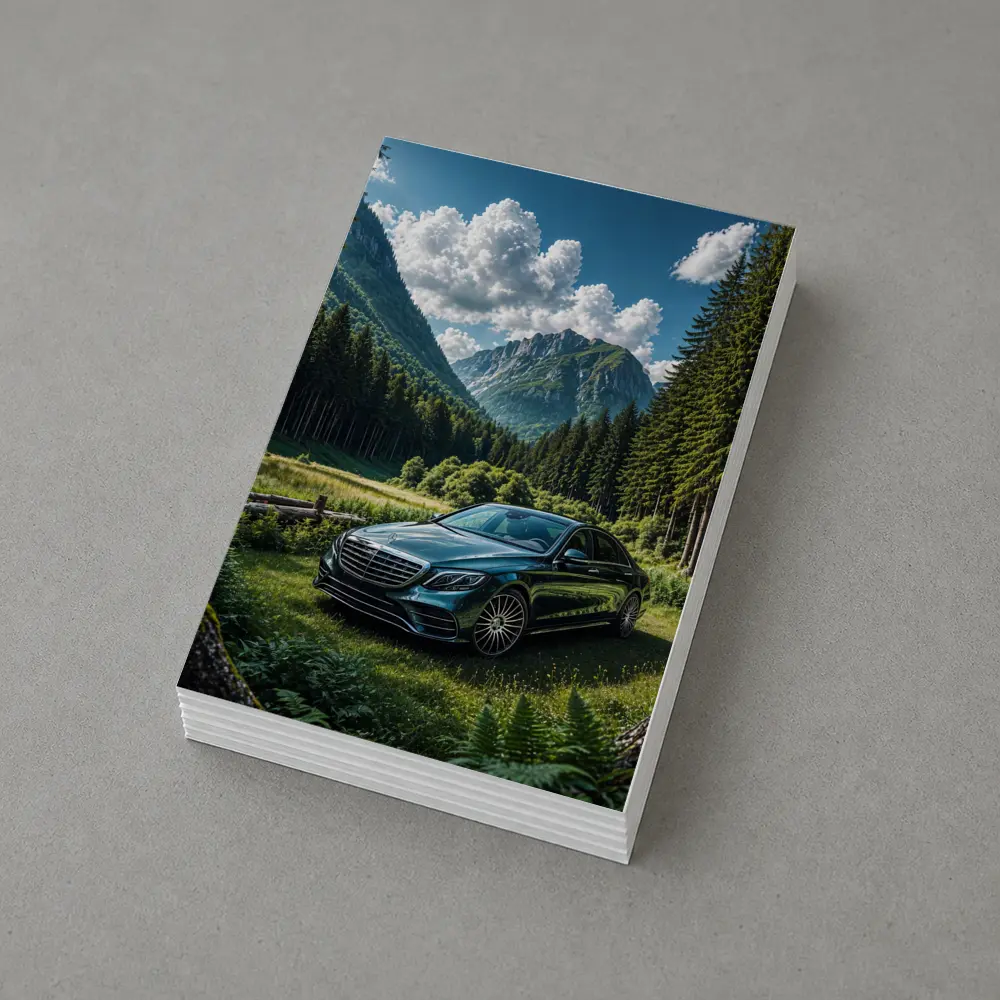Mercedes S Class Mountain Forest Luxury Sedan – Postcards