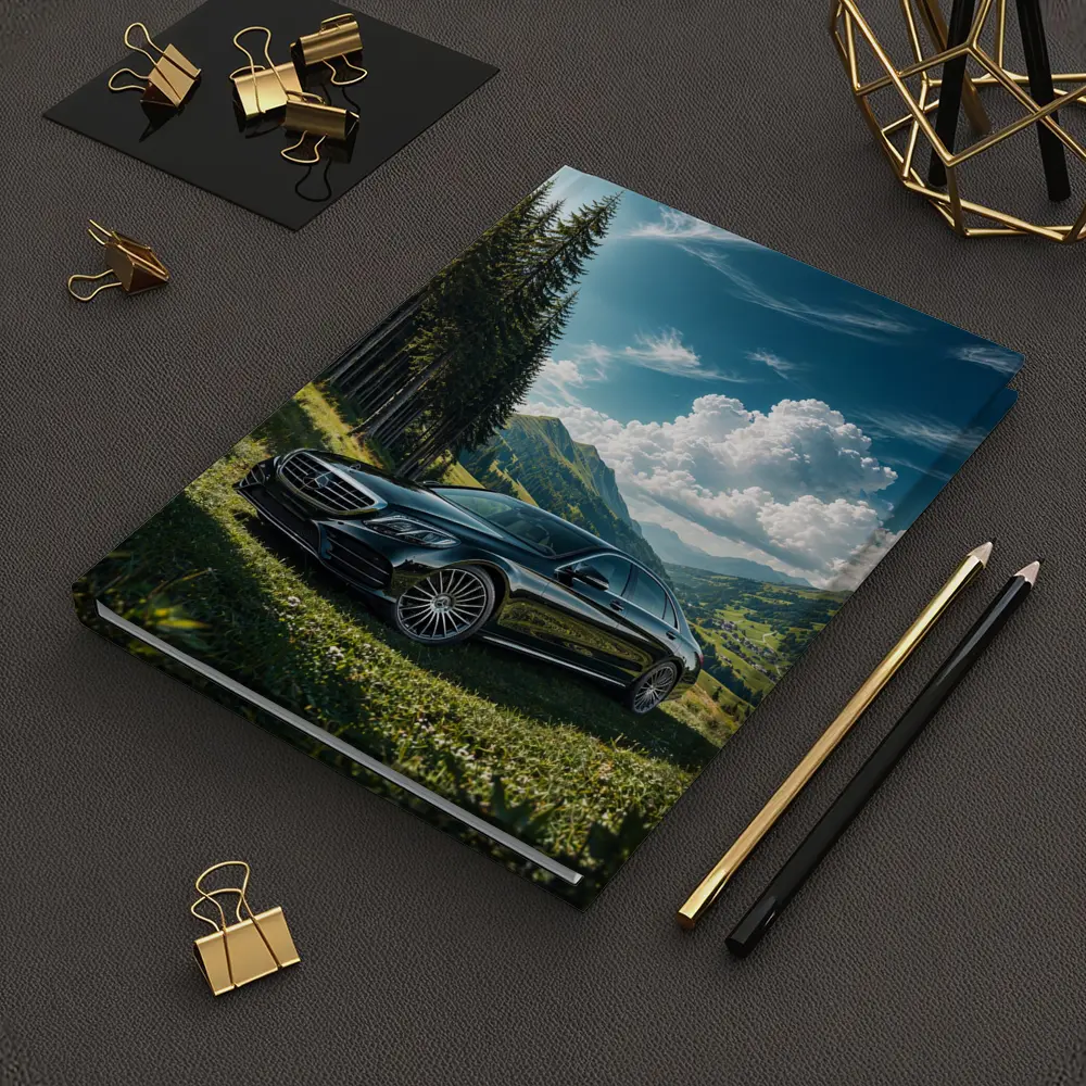 Mercedes S Class Black Mountain Valley Scene – Notebooks
