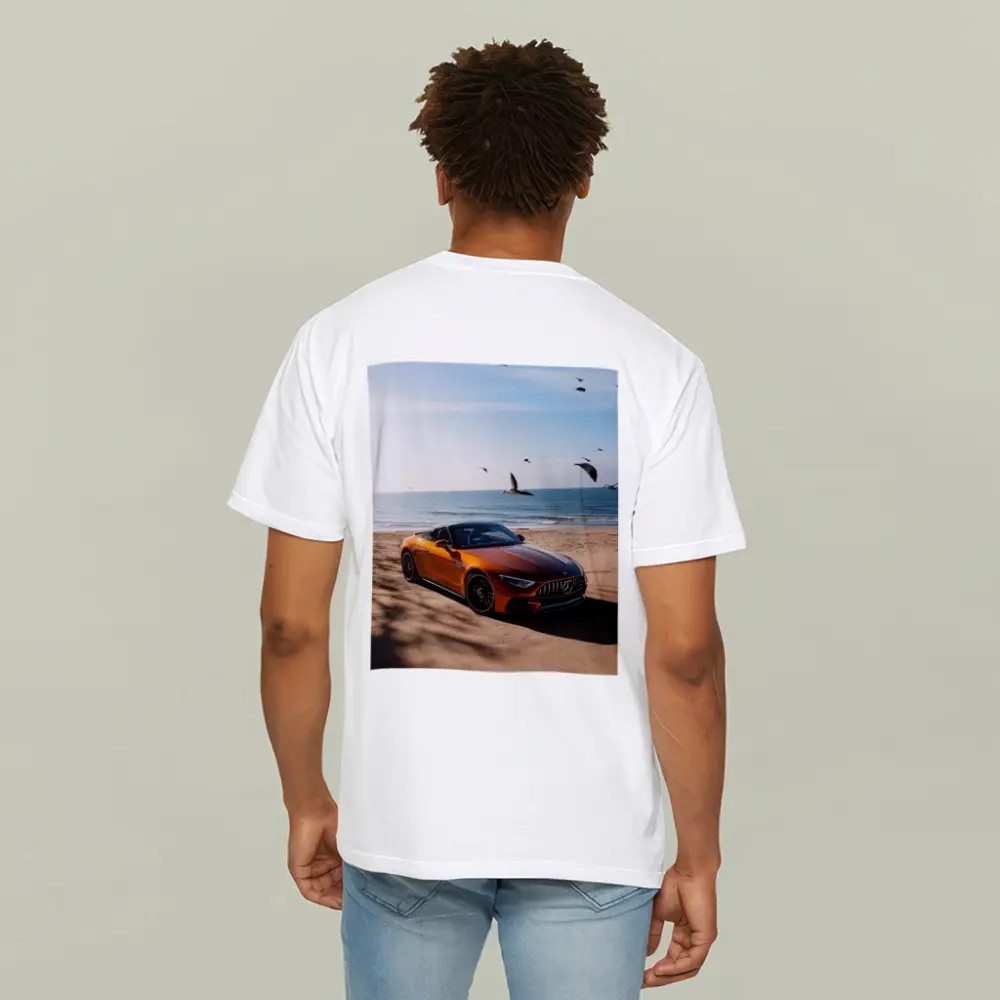Mercedes AMG SL63 Orange Beach Shore – T-Shirts