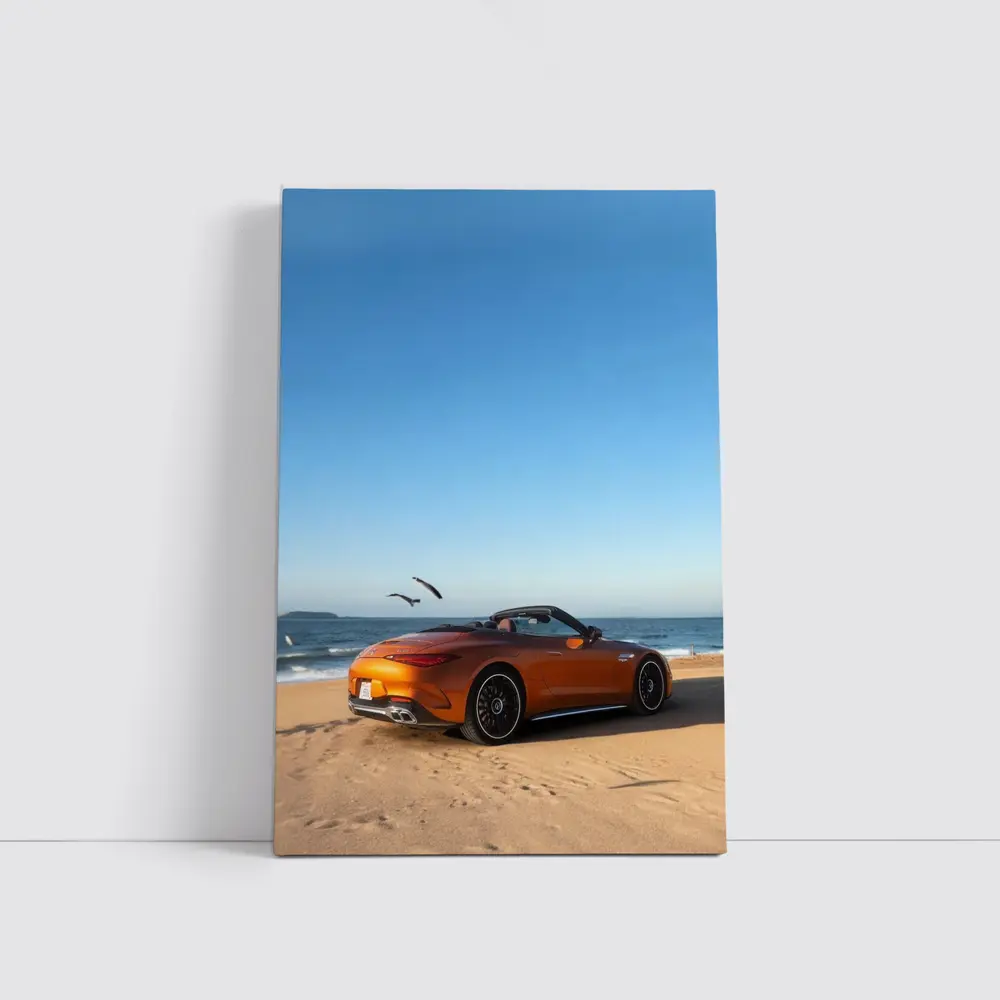 Mercedes SL63 AMG Orange Beach Convertible – Wall Art