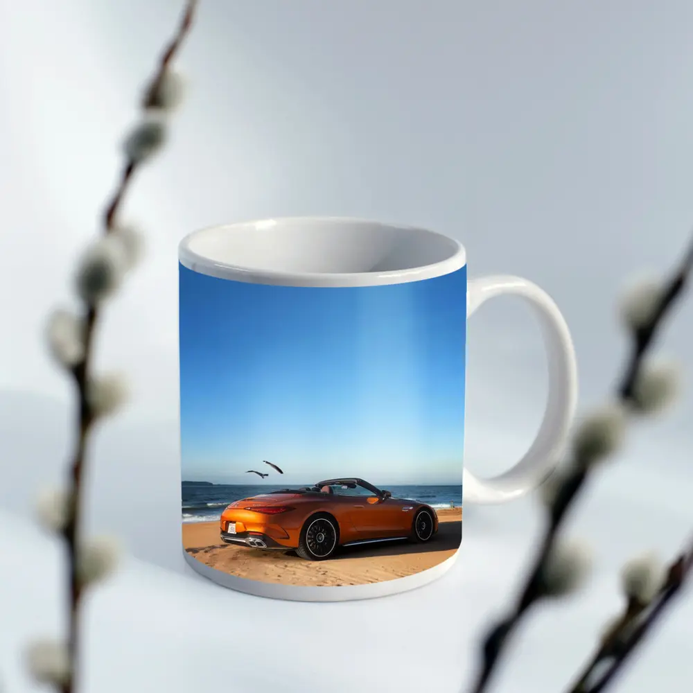 Mercedes SL63 AMG Orange Beach Convertible – Mugs