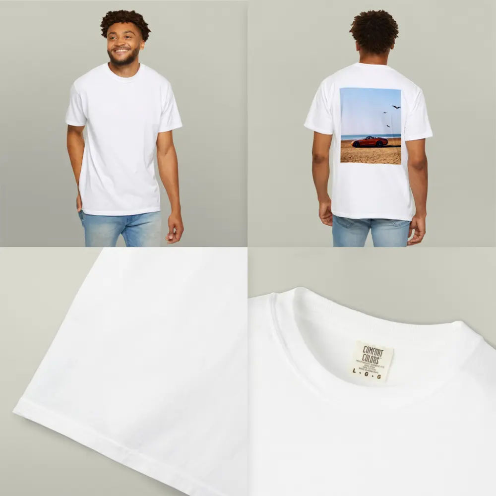 Mercedes SL Class Roadster On Sandy Beach – T-Shirts