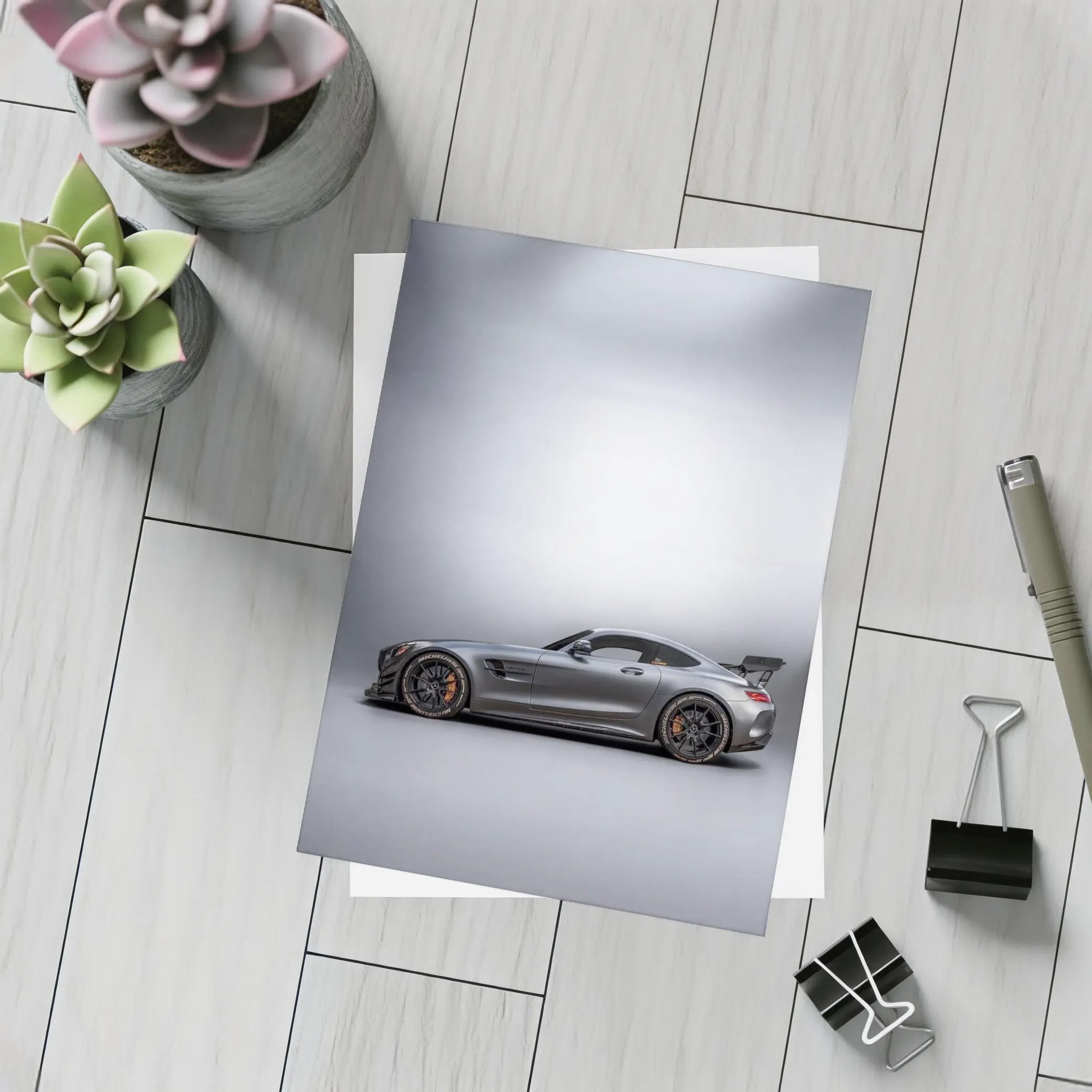Mercedes AMG GT Dark Gray Studio Shot – Postcards