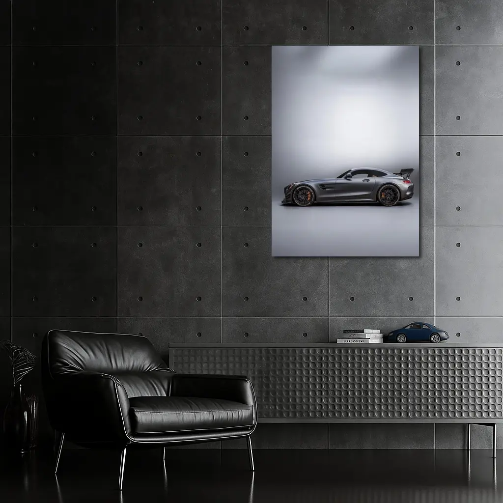 Mercedes AMG GT Dark Gray Studio Shot – Wall Art