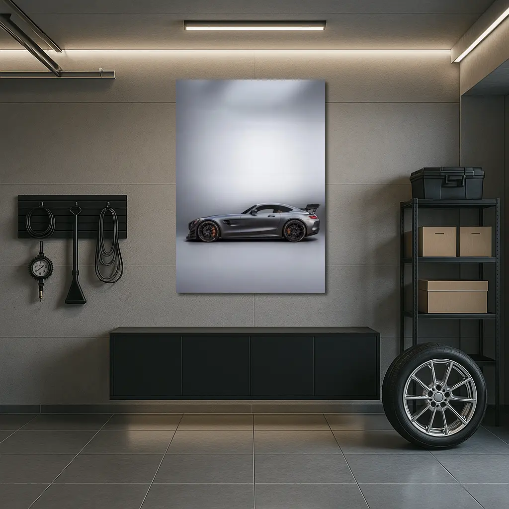 Mercedes AMG GT Dark Gray Studio Shot – Wall Art