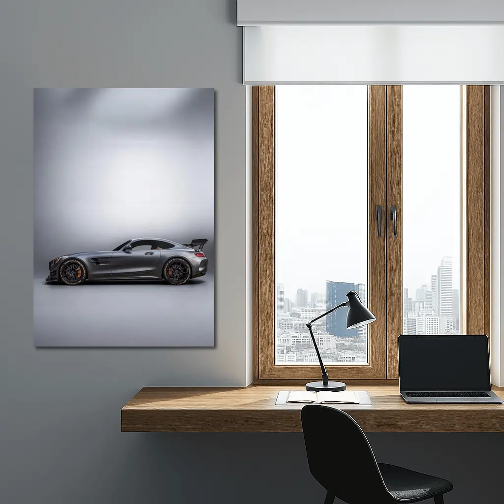 Mercedes AMG GT Dark Gray Studio Shot – Wall Art