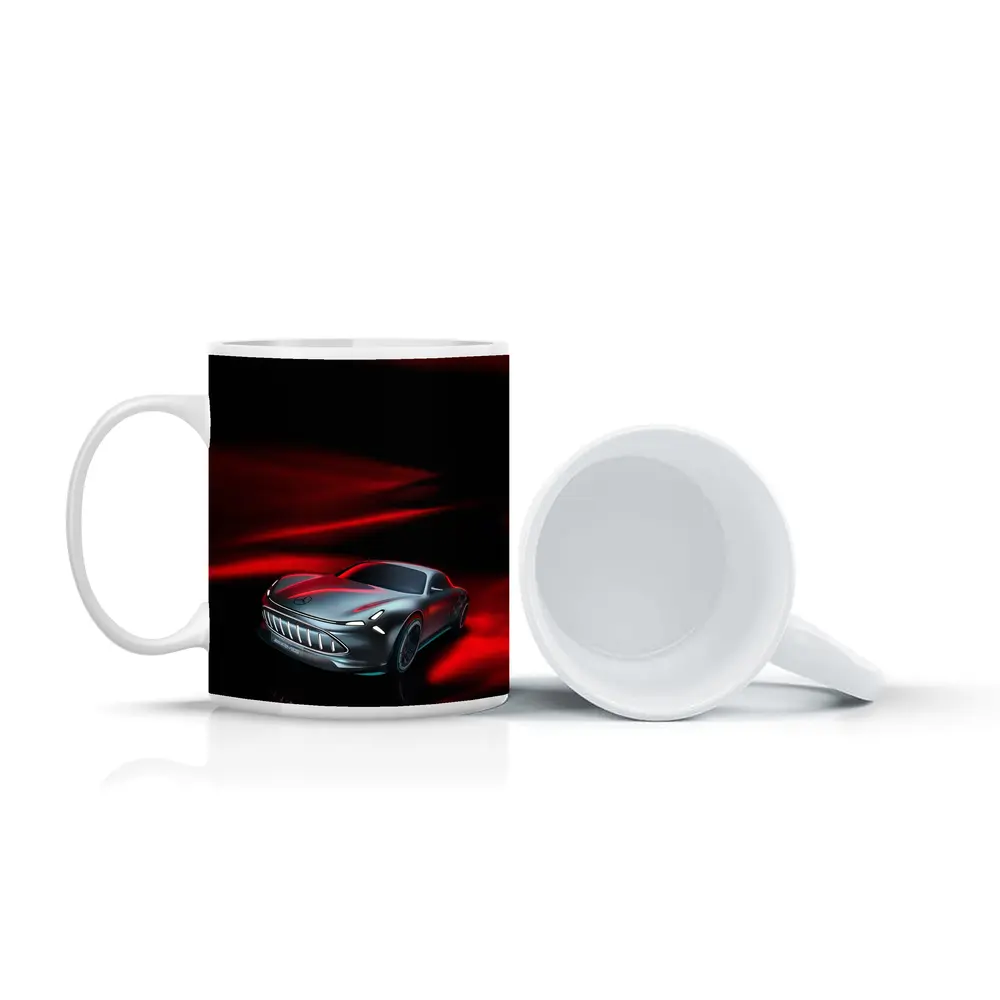 Mercedes Vision AMG Dark Red Background – Mugs