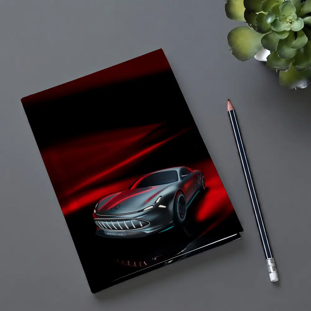 Mercedes Vision AMG Dark Red Background – Notebooks