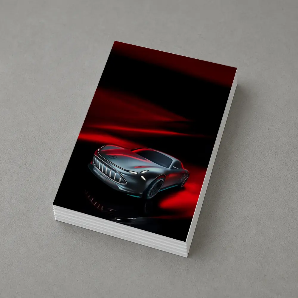Mercedes Vision AMG Dark Red Background – Postcards