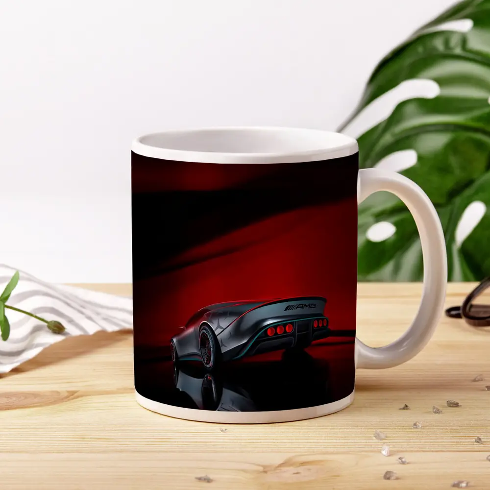 Mercedes AMG Vision Concept Red Background – Mugs