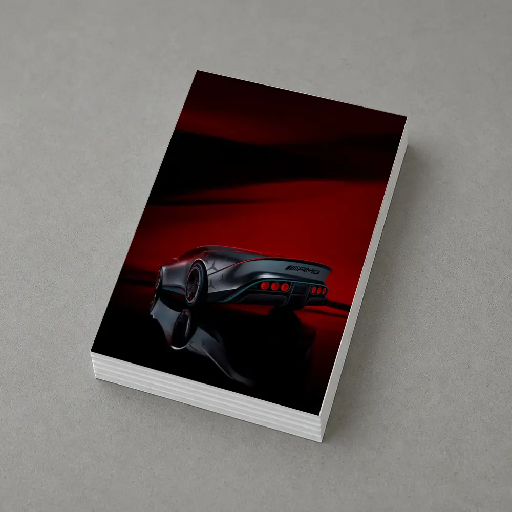 Mercedes AMG Vision Concept Red Background – Postcards