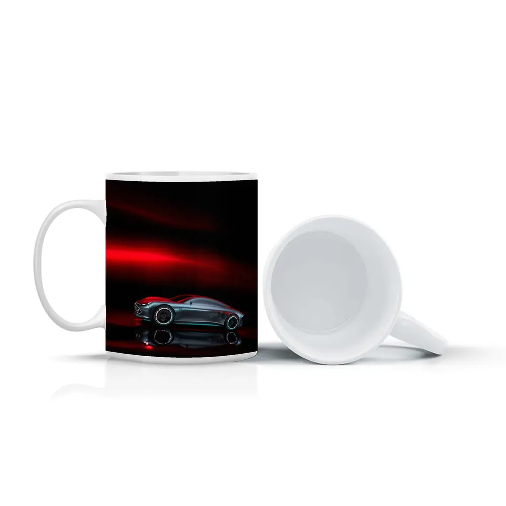Mercedes Vision AMG Dark Red Background – Mugs