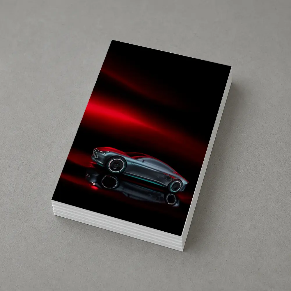 Mercedes Vision AMG Dark Red Background – Postcards