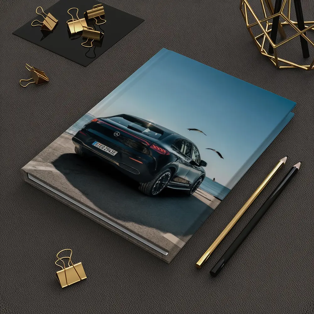 Mercedes EQC SUV Parked by Coastal Road – Notebooks