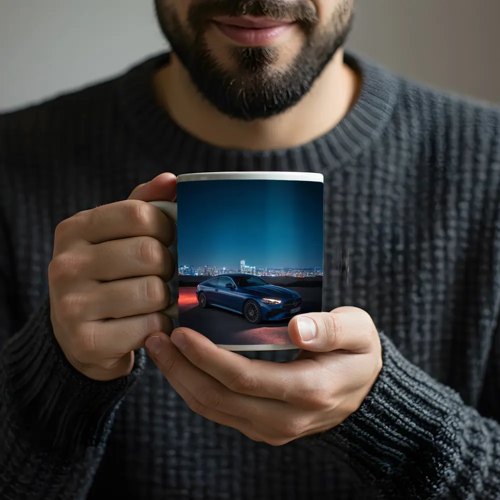 Mercedes CLE Coupe Blue City Night – Mugs
