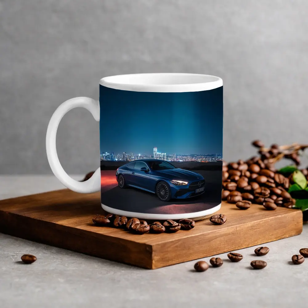 Mercedes CLE Coupe Blue City Night – Mugs