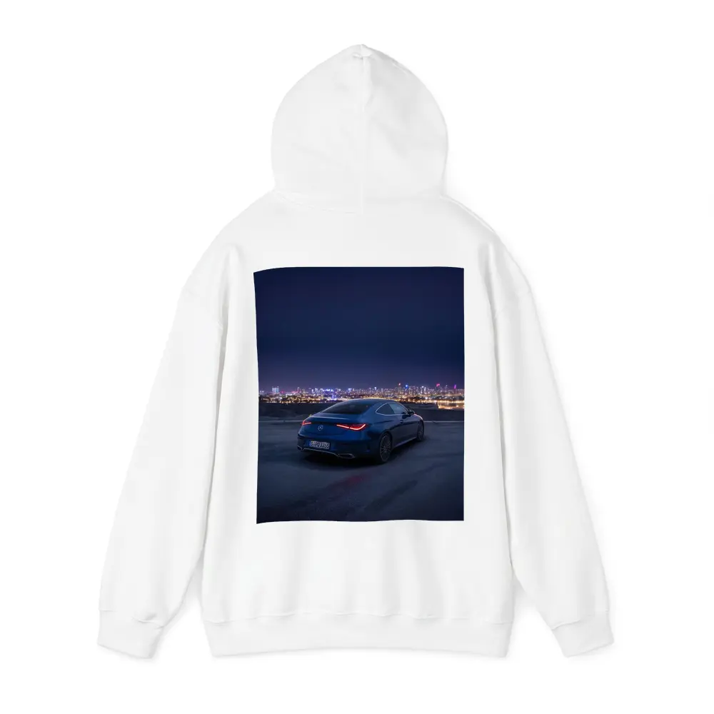 Mercedes CLS Night City Skyline Blue – Hoodies