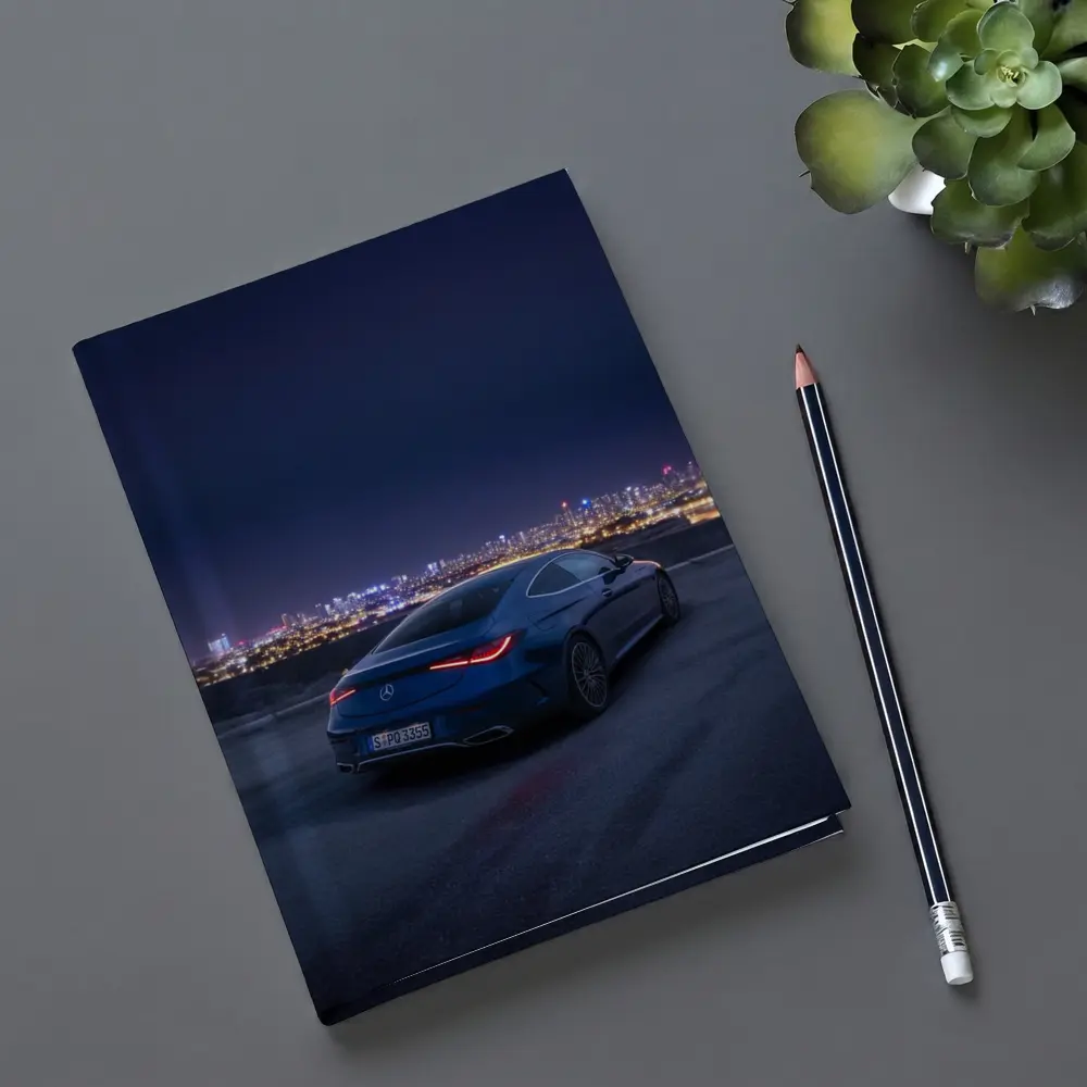 Mercedes CLS Night City Skyline Blue – Notebooks