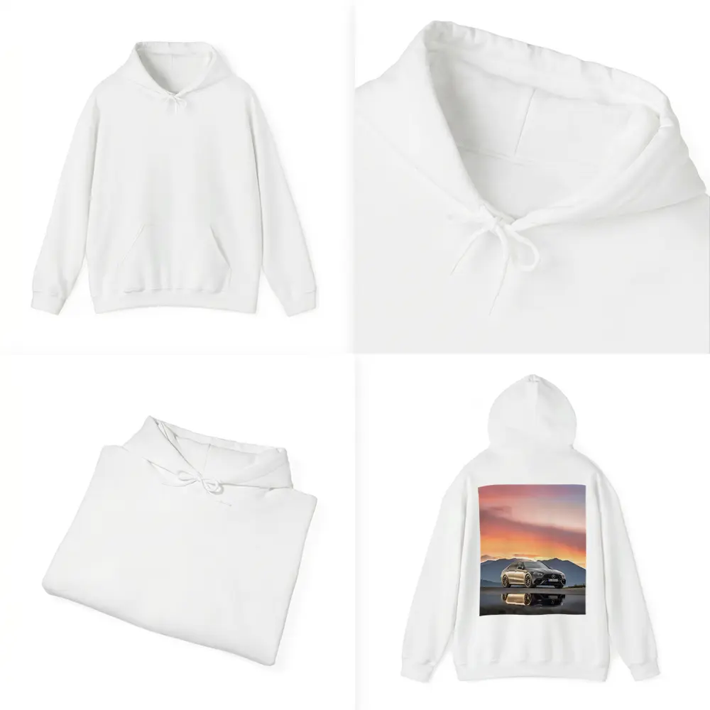 Mercedes AMG C63 Sunset Mountain Reflection – Hoodies