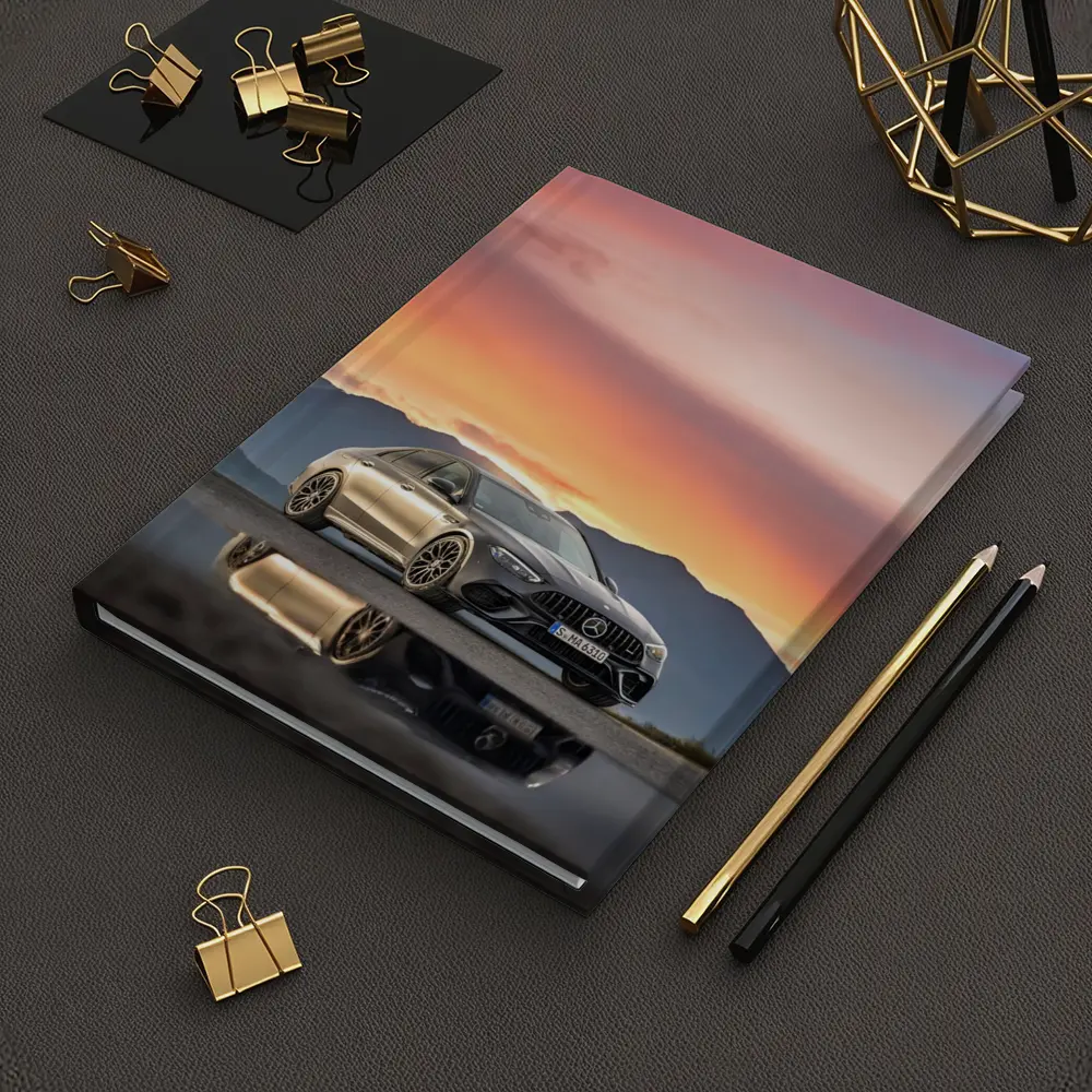 Mercedes AMG C63 Sunset Mountain Reflection – Notebooks