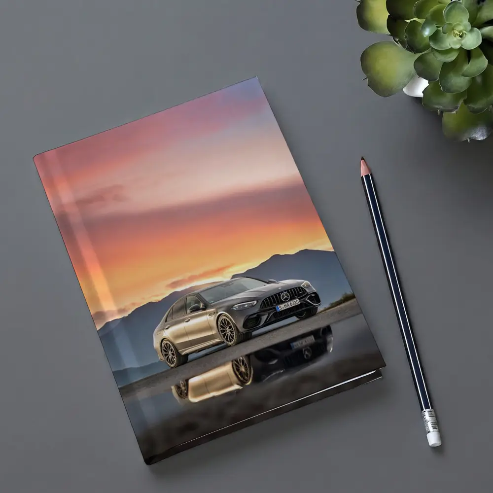 Mercedes AMG C63 Sunset Mountain Reflection – Notebooks