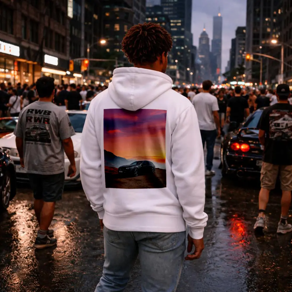 Mercedes AMG C63 Wagon Mountain Sunset – Hoodies
