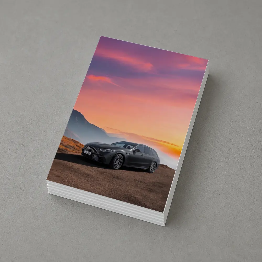 Mercedes AMG C63 Wagon Mountain Sunset – Postcards