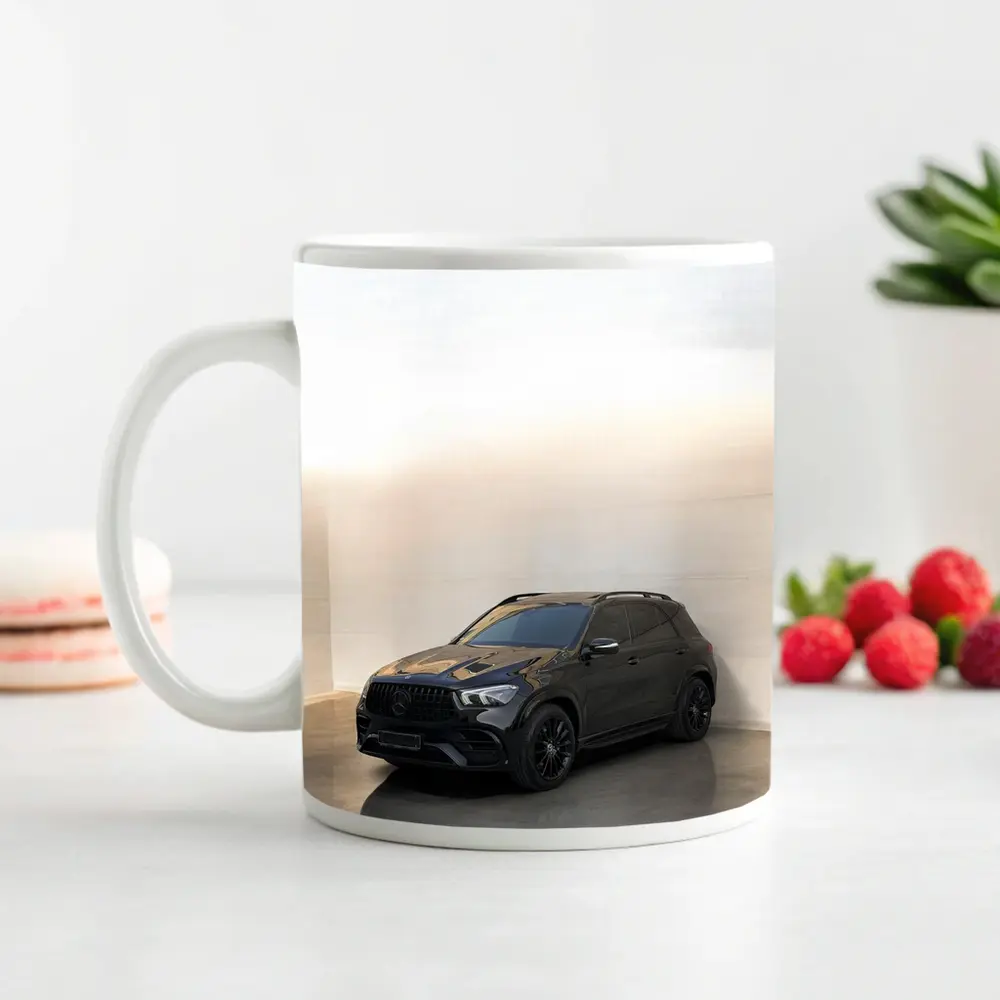 Mercedes Benz GLE Class Black Minimal Studio – Mugs