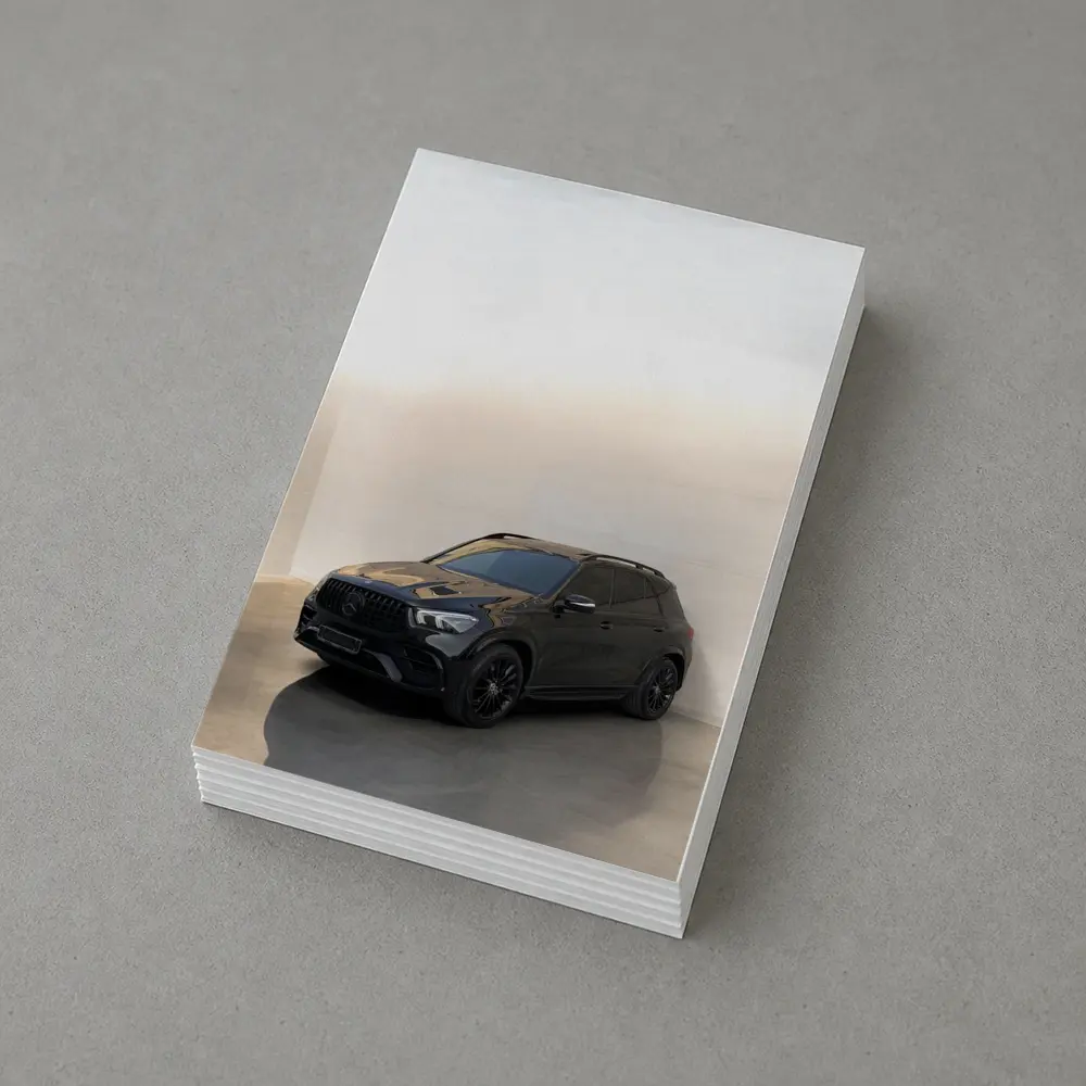 Mercedes Benz GLE Class Black Minimal Studio – Postcards