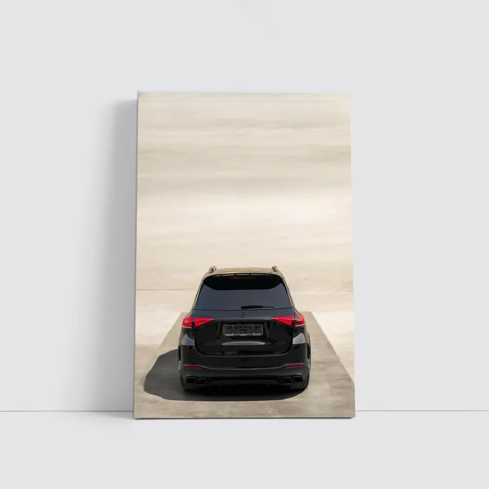Mercedes GLE Class Black Rear Parking Lot – Wall Art