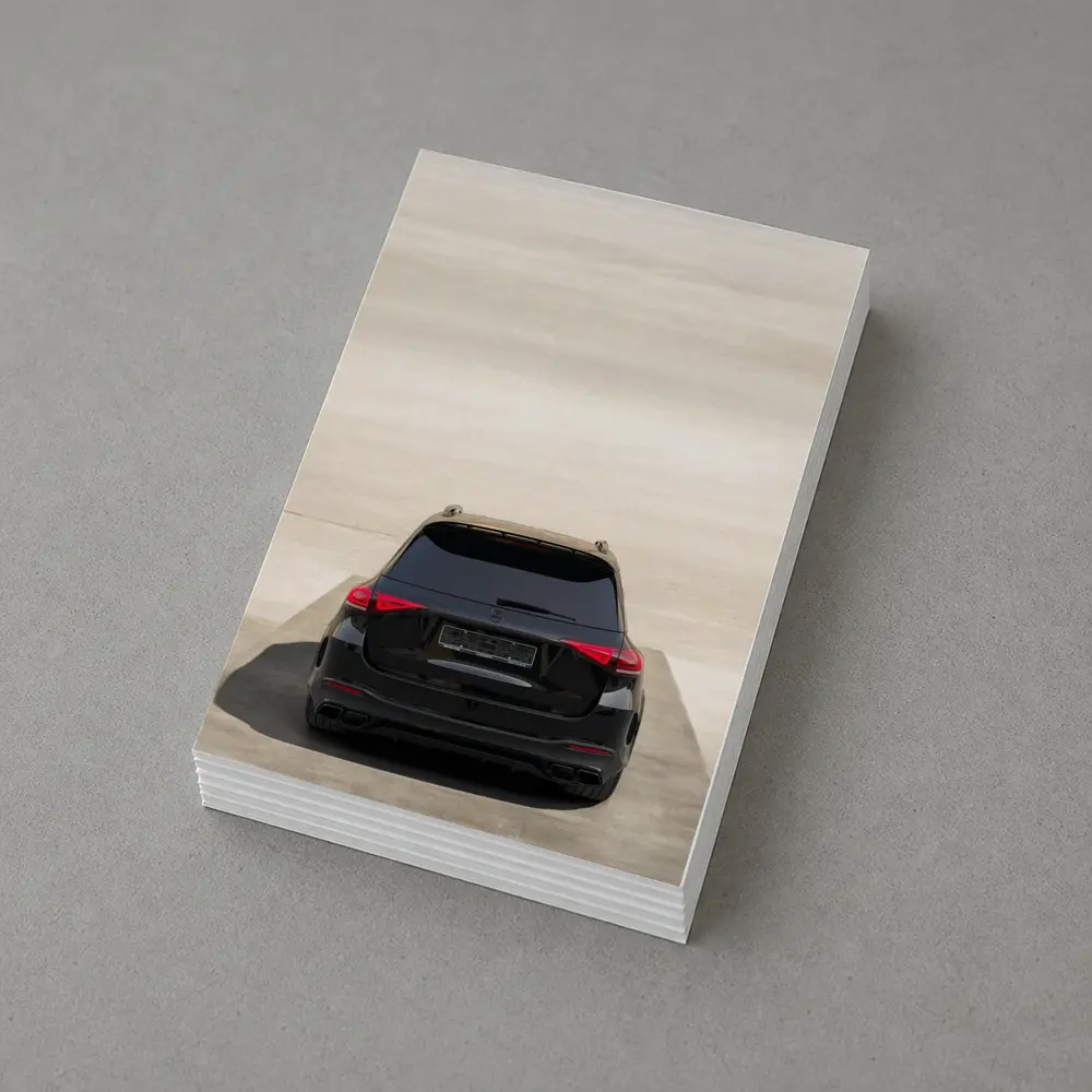 Mercedes GLE Class Black Rear Parking Lot – Postcards